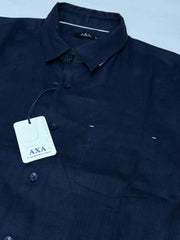 CAMISA LINO MANGA CORTA AXA