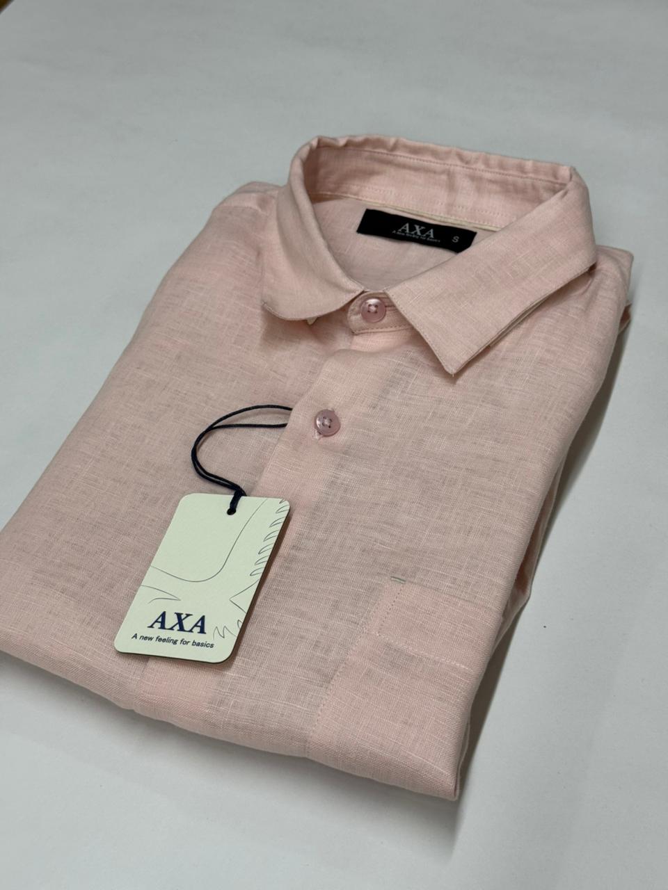 CAMISA LINO MANGA CORTA AXA