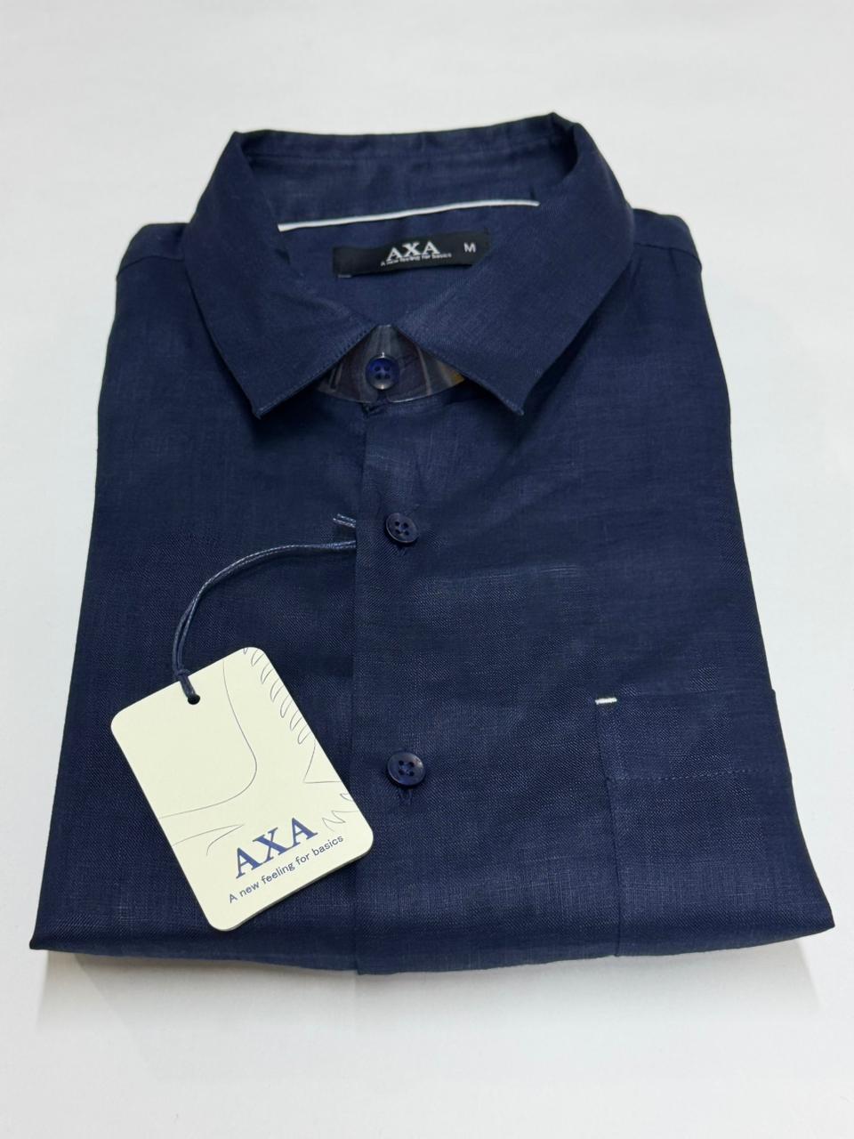 CAMISA LINO MANGA CORTA AXA