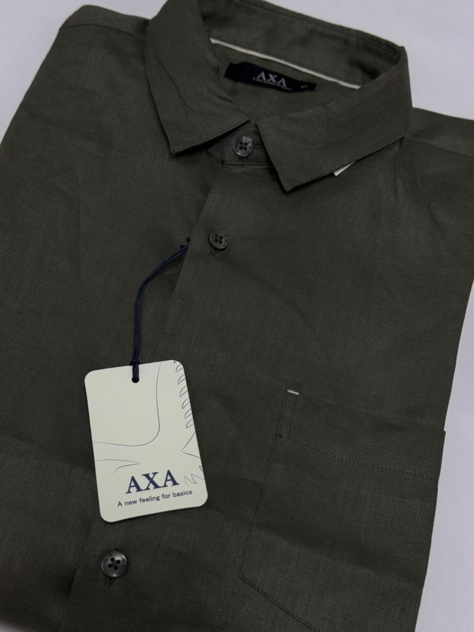 CAMISA LINO MANGA CORTA AXA