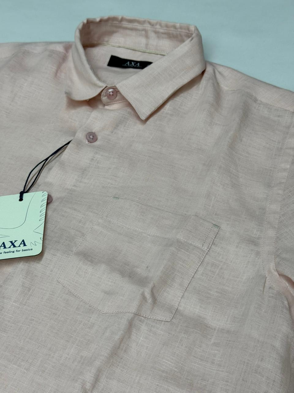 CAMISA LINO MANGA CORTA AXA