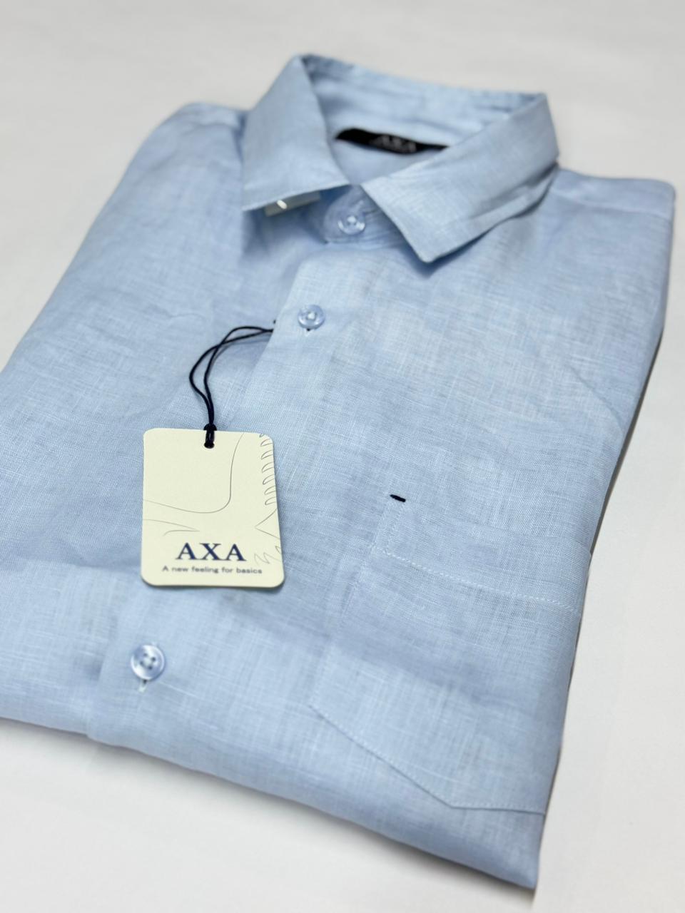 CAMISA LINO MANGA CORTA AXA