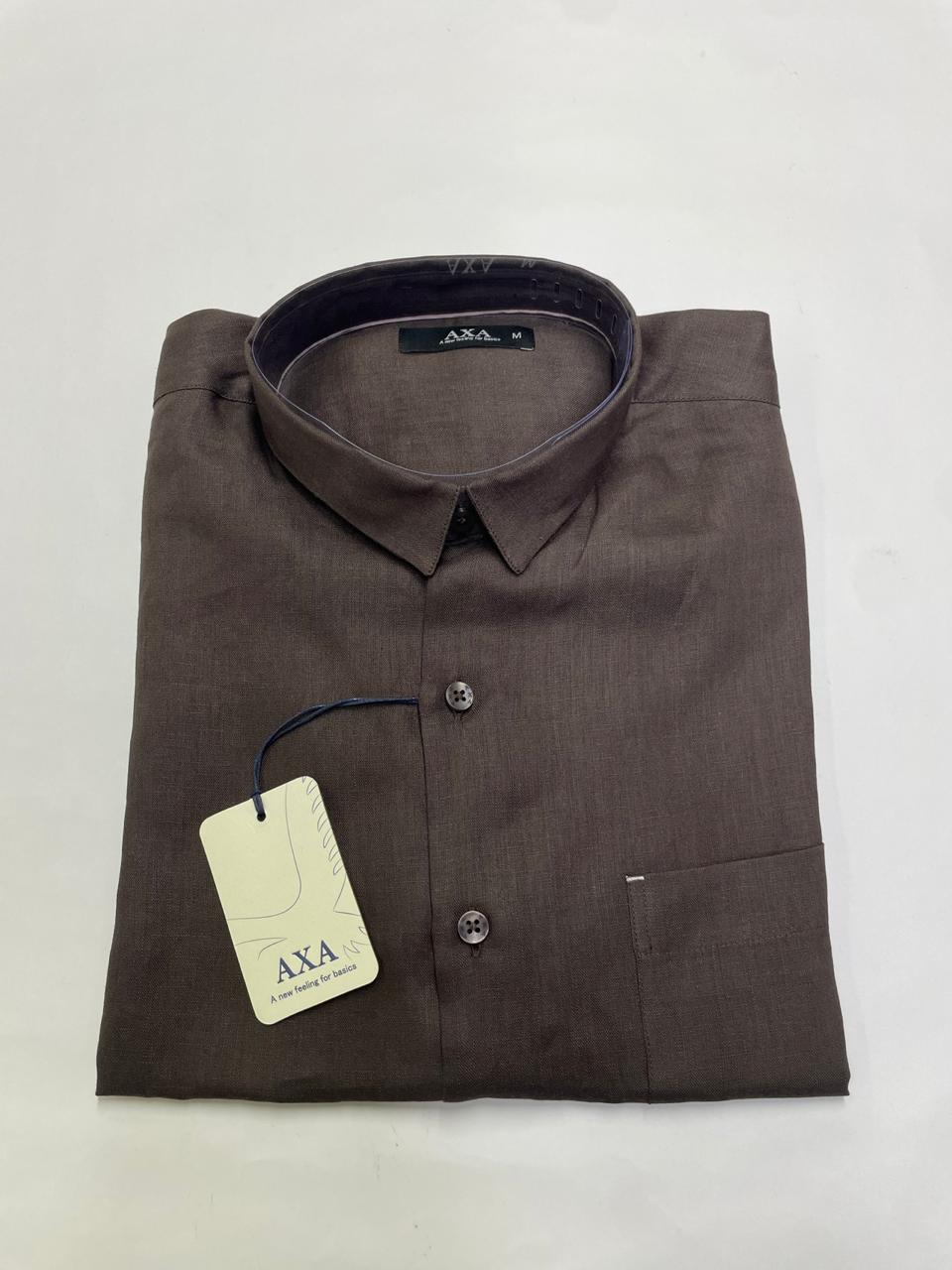 CAMISA LINO MANGA CORTA AXA