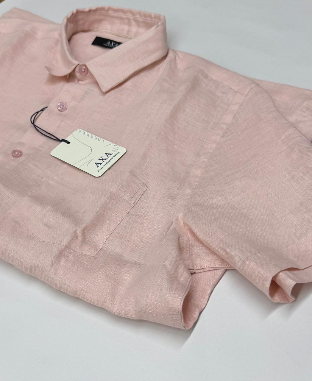 CAMISA LINO MANGA CORTA AXA